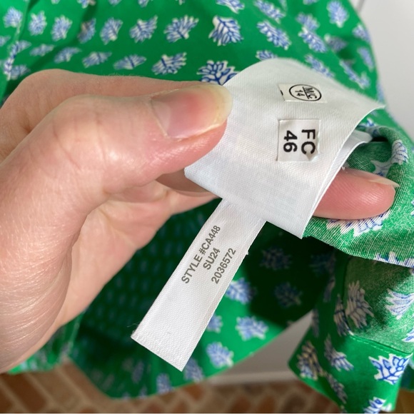 J. Crew factory Collared short-sleeve tie-waist mini dress Vintage Kelly White 8 - Picture 6 of 9